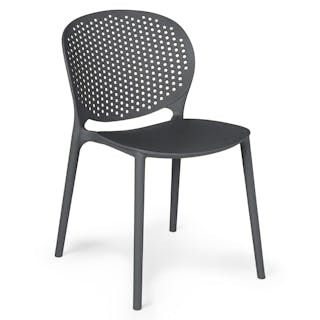 Dot Outdoor Stackable Dining Chair - Graphite