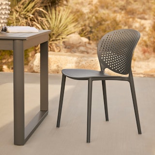 Dot Graphite Stackable Dining Chair