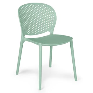Dot Outdoor Stackable Dining Chair - Malibu Aqua