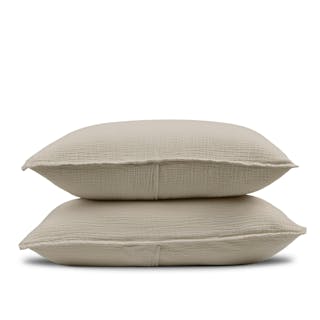 Leni King Cotton Gauze Sham Set - Taupe
