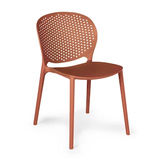 Dot Outdoor Stackable Dining Chair - Tanga Orange