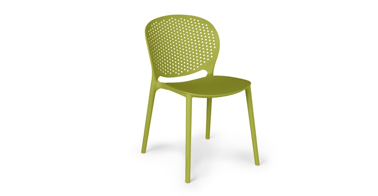 Dot Citrus Green Stackable Dining Chair - Primary View 1 of 12 (Open Fullscreen View).