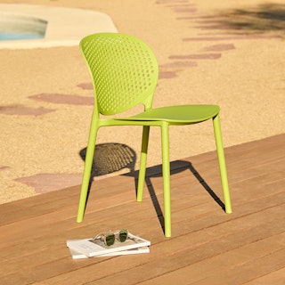 Dot Citrus Green Stackable Dining Chair