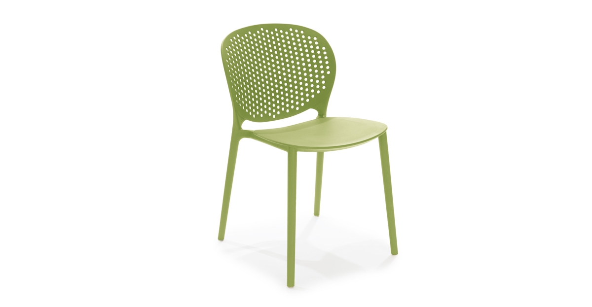 Citrus Green Polypropylene Outdoor Dining Chair Dot