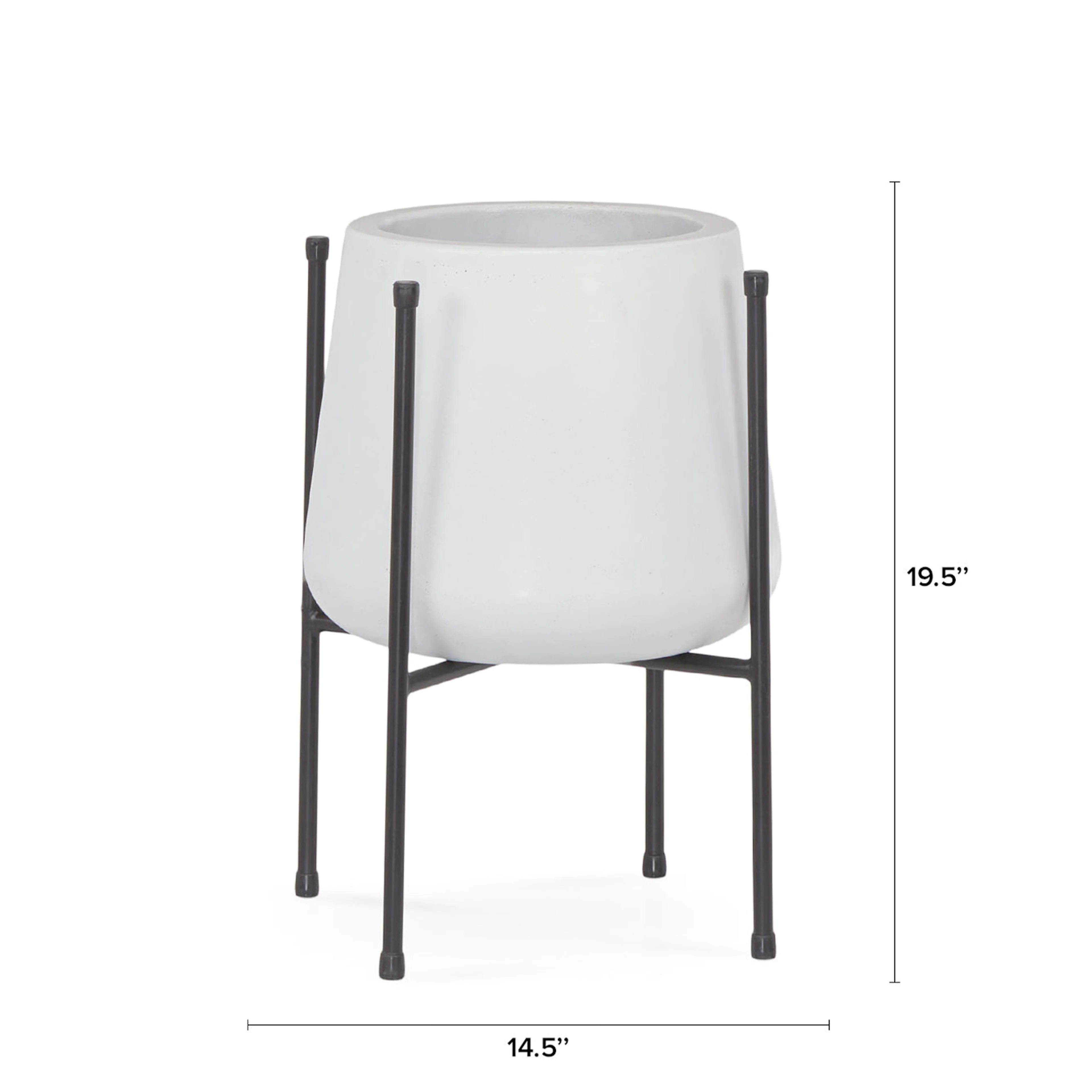 Tuva Narrow White Planter Set for Indoor/Outdoor Use