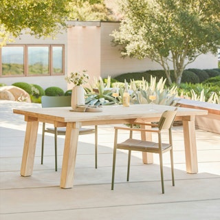 Teaka 79" Outdoor Dining Table - Natural Teak
