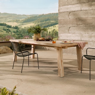 Teaka 102" Outdoor Dining Table - Natural Teak