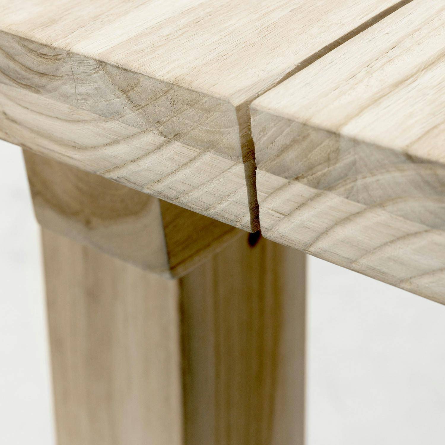 Natural Teak Wood Rectangle 8-Person Outdoor Dining Table | Teaka