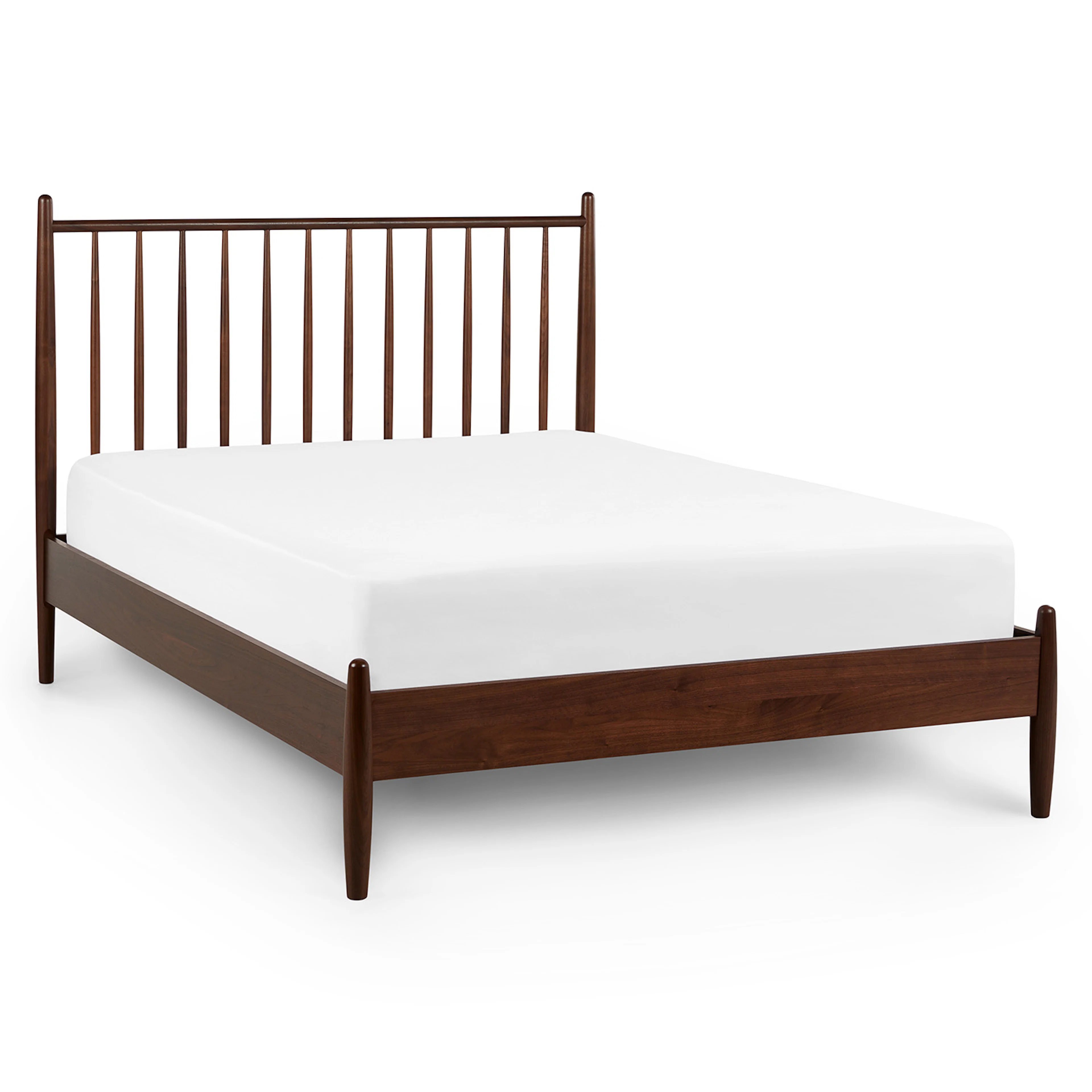 Lenia Full Bed in Walnut - Stylish & Simple