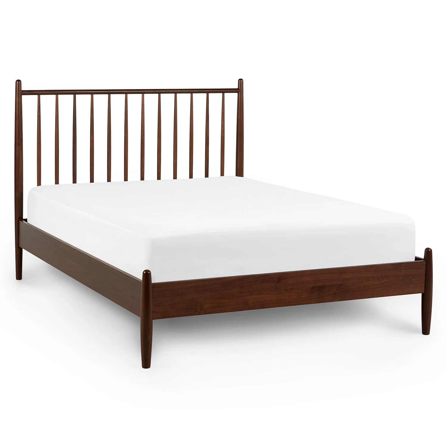 Lenia Full Bed in Walnut - Stylish & Simple