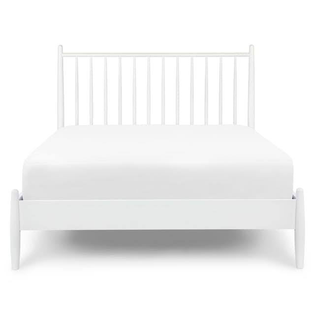 White Full/Double Bed w/ Spindle Headboard | Lenia Collection | Article