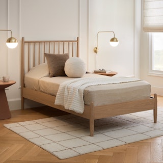 Lenia Twin Bed - White Oak