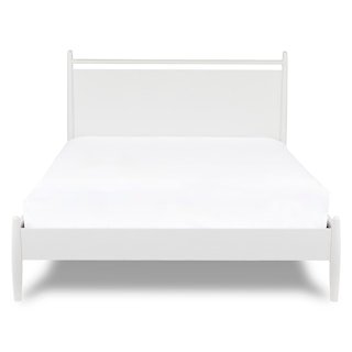 White Full/Double Bed w/ Panel Headboard | Lenia Collection | Article