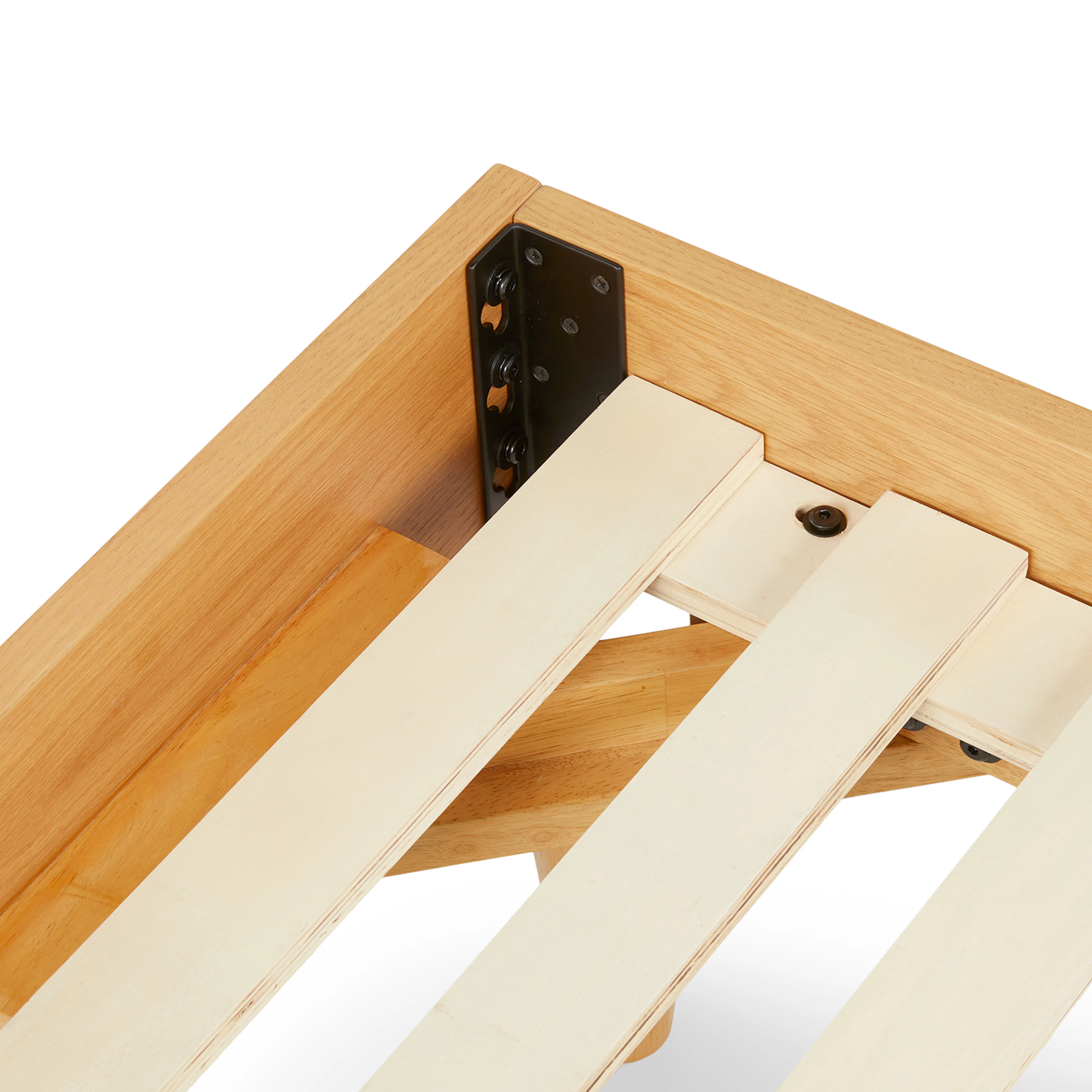 Basi Twin Bed Frame Oak - Modern Minimalist Design
