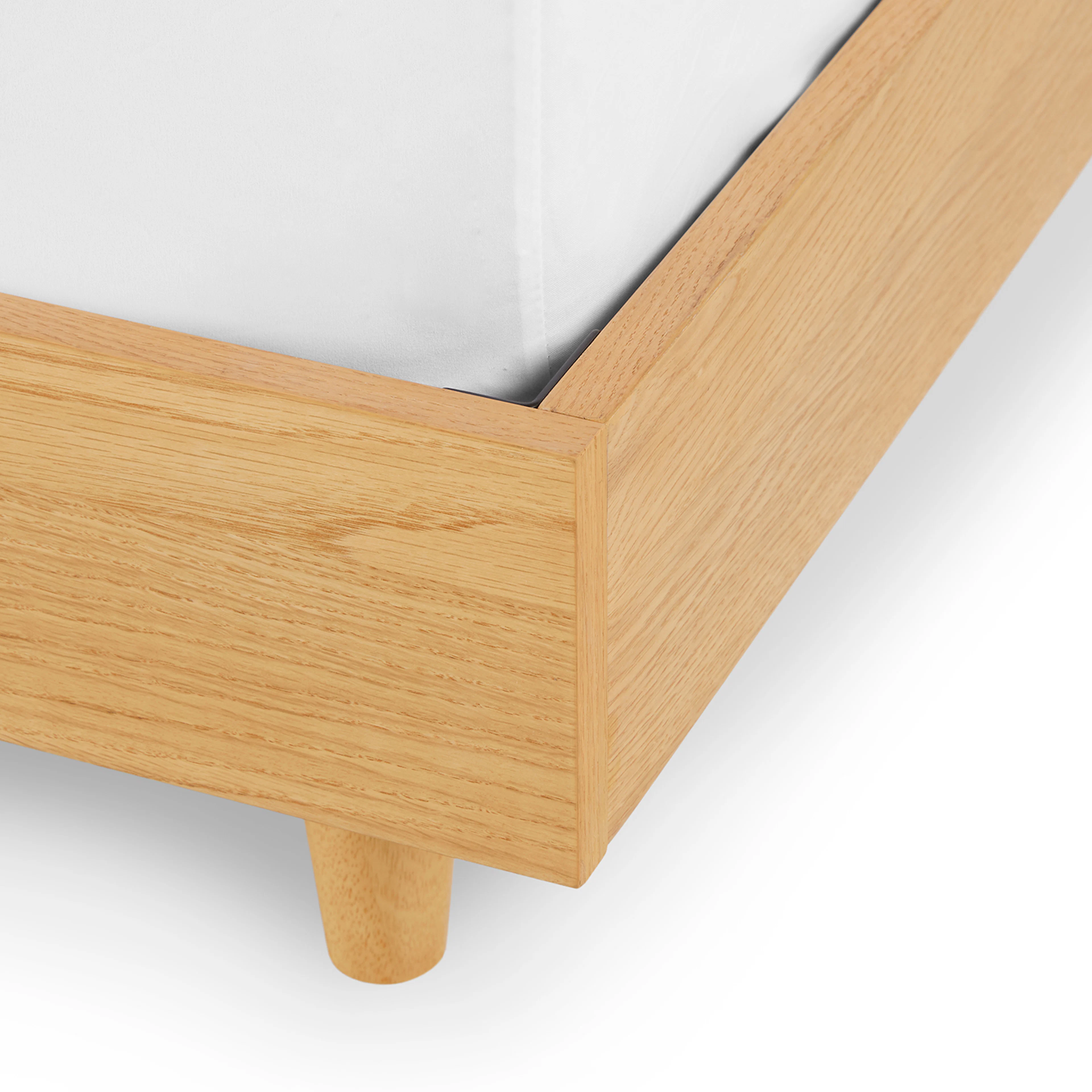 Basi Twin Bed Frame Oak - Modern Minimalist Design
