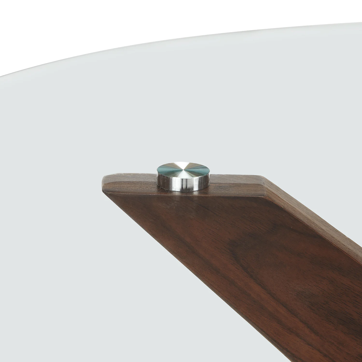 Emmer 47.25" Glass Dining Table - Walnut