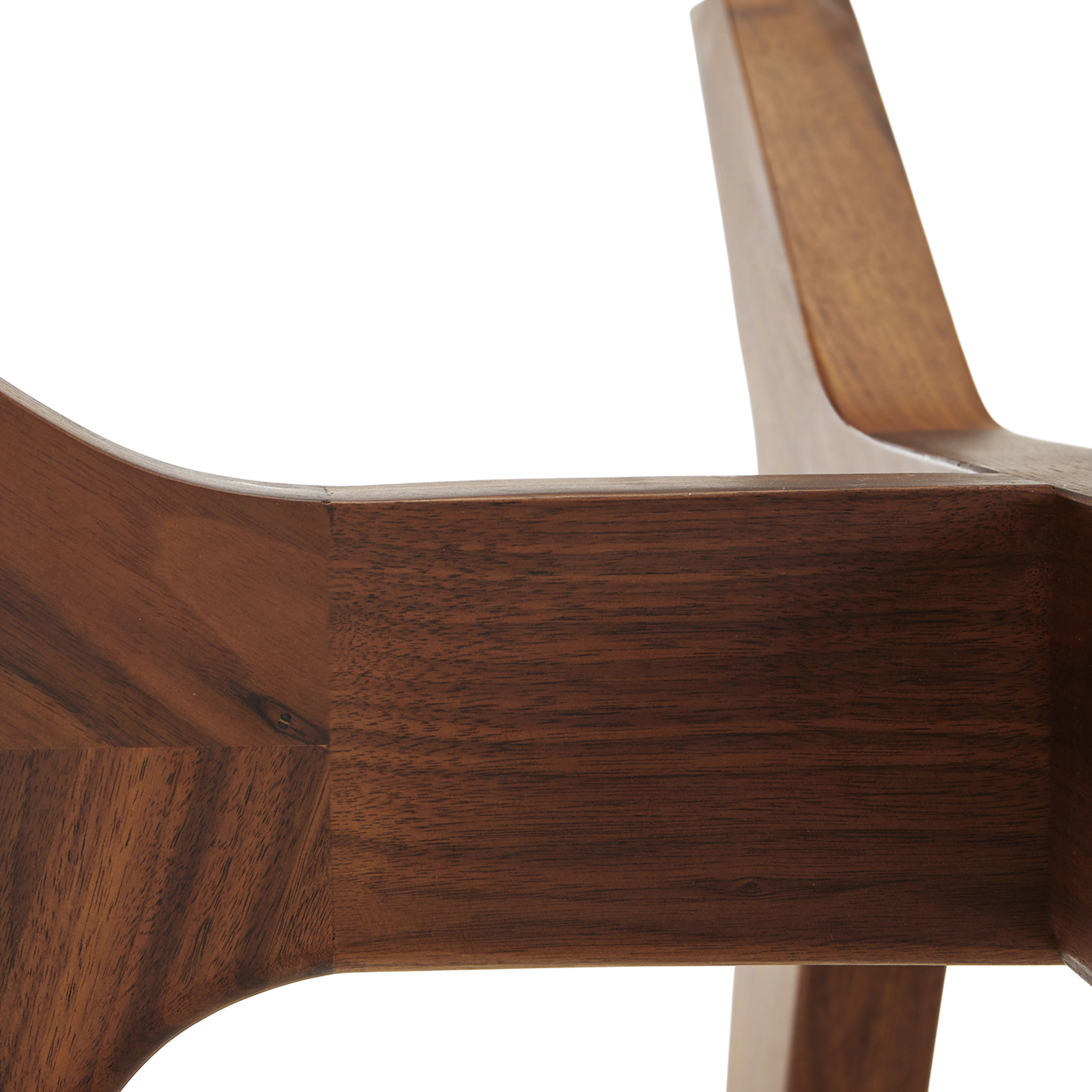 Emmer 47.25" Glass Dining Table - Walnut
