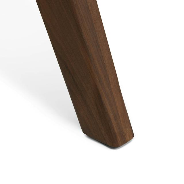 Emmer Solid Walnut Wood & Glass Rectangular Dining Table for 6 | Article