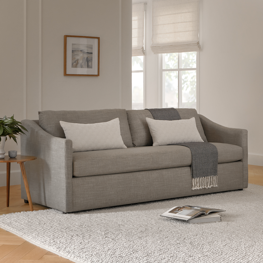 Landry Napa Taupe Sofa Bed, Linen-blend Performance Fabric 