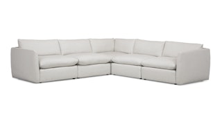 Leigh Silver Ivory Corner Sectional