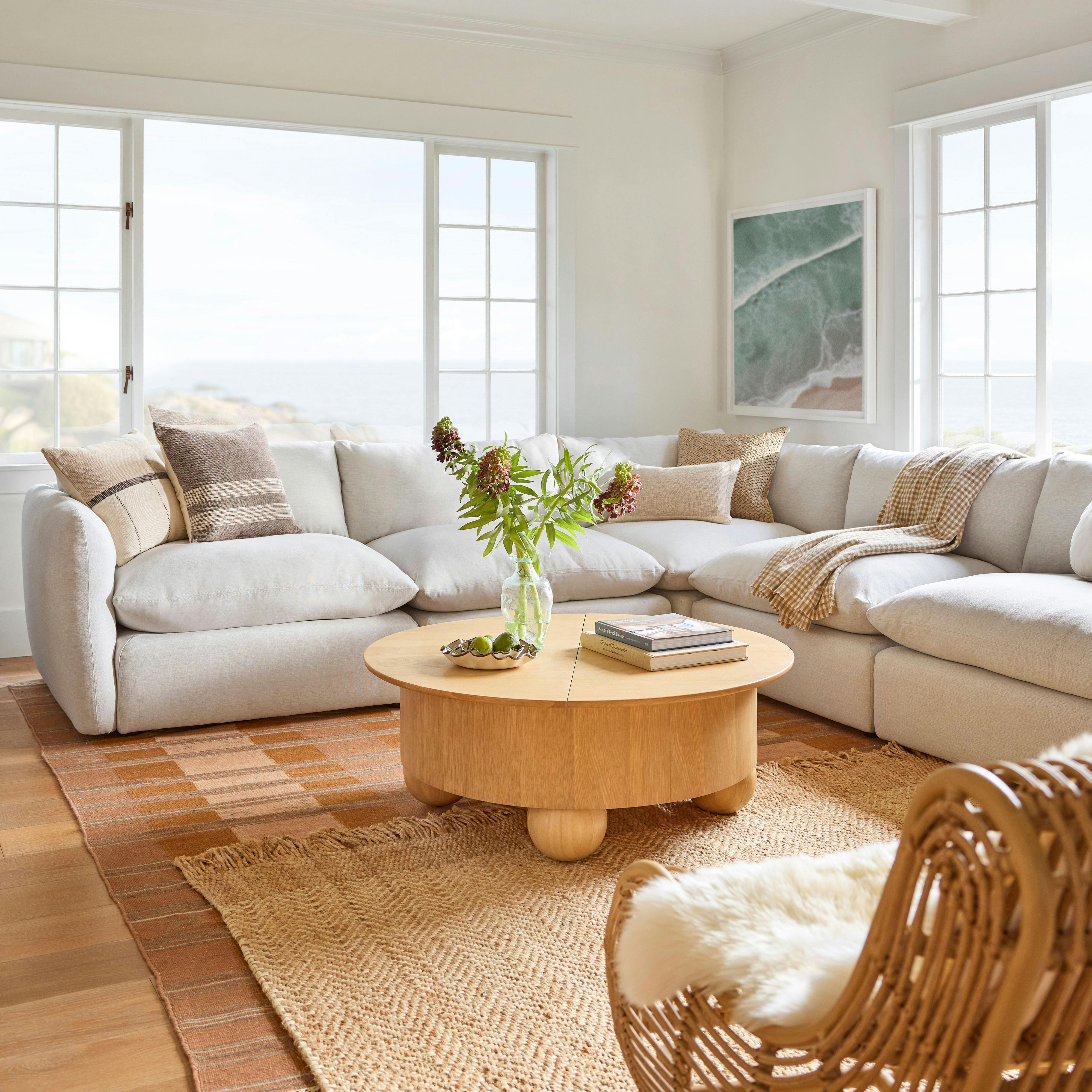 Leigh Ivory White Modular Corner Sectional | Article