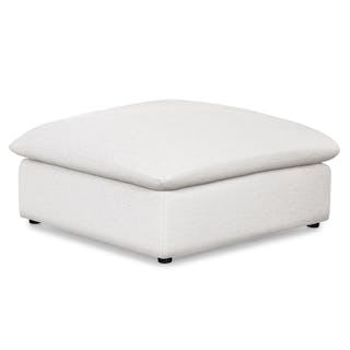 Leigh 41" Ottoman - Silver Ivory