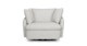Leigh Silver Ivory Swivel Chair - Gallery View 3 of 10.