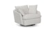Leigh Silver Ivory Swivel Chair - Gallery View 1 of 10.