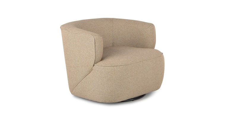 Mason Umber Tweed Swivel Chair - Primary View 1 of 11 (Open Fullscreen View).