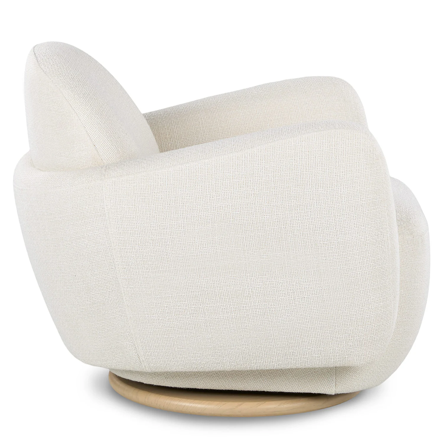 Della 30" Swivel Lounge Chair - Beam White