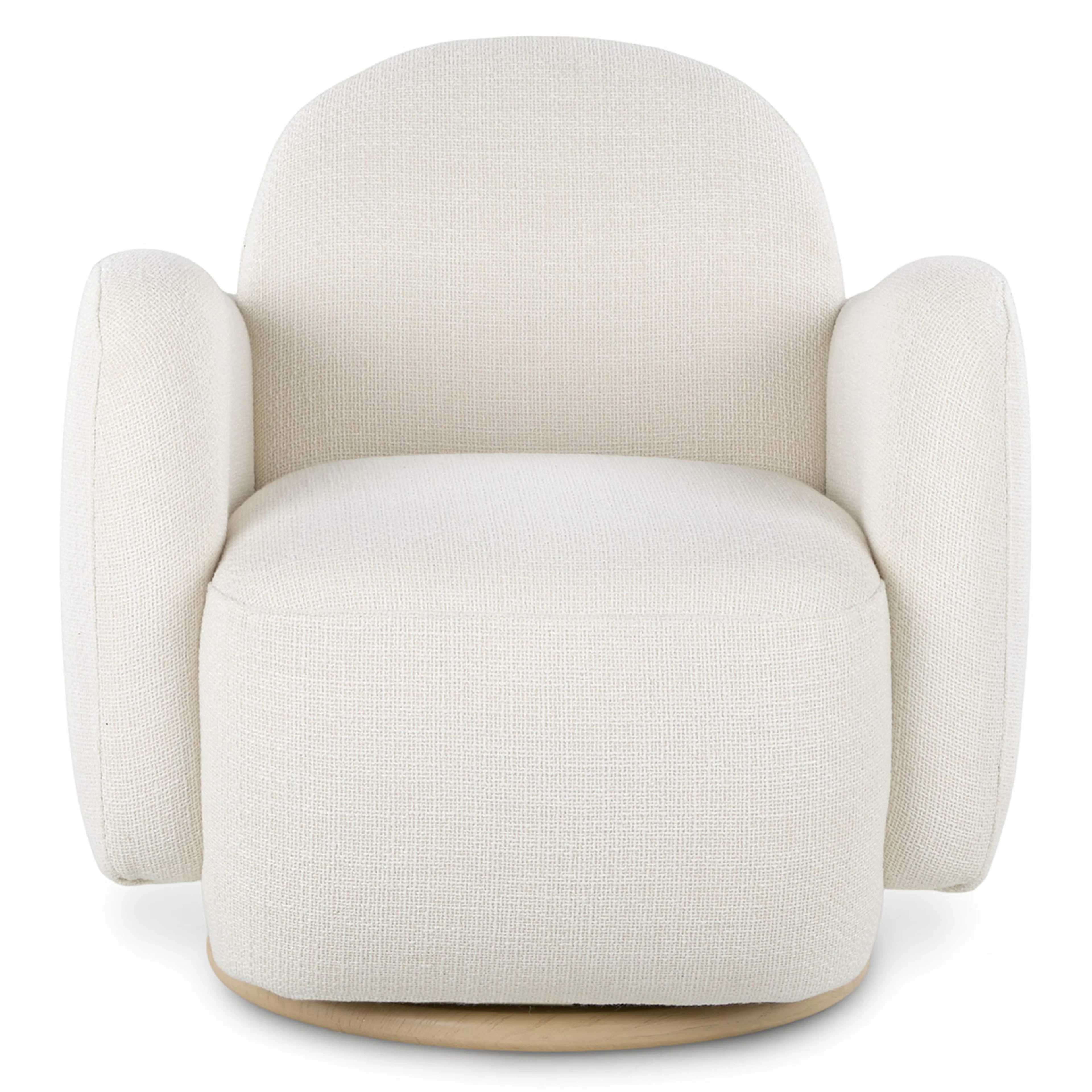 Della 30" Swivel Lounge Chair - Beam White