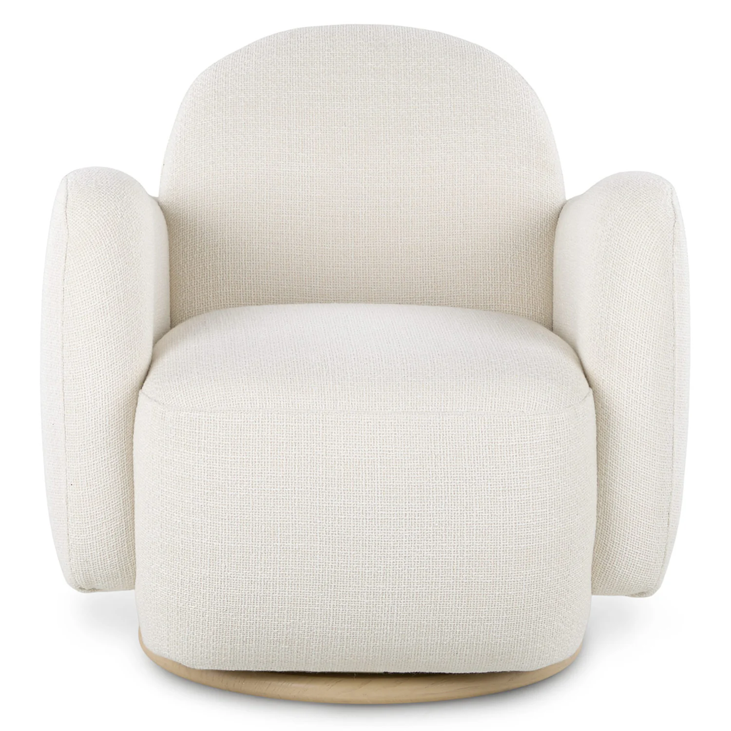 Della 30" Swivel Lounge Chair - Beam White