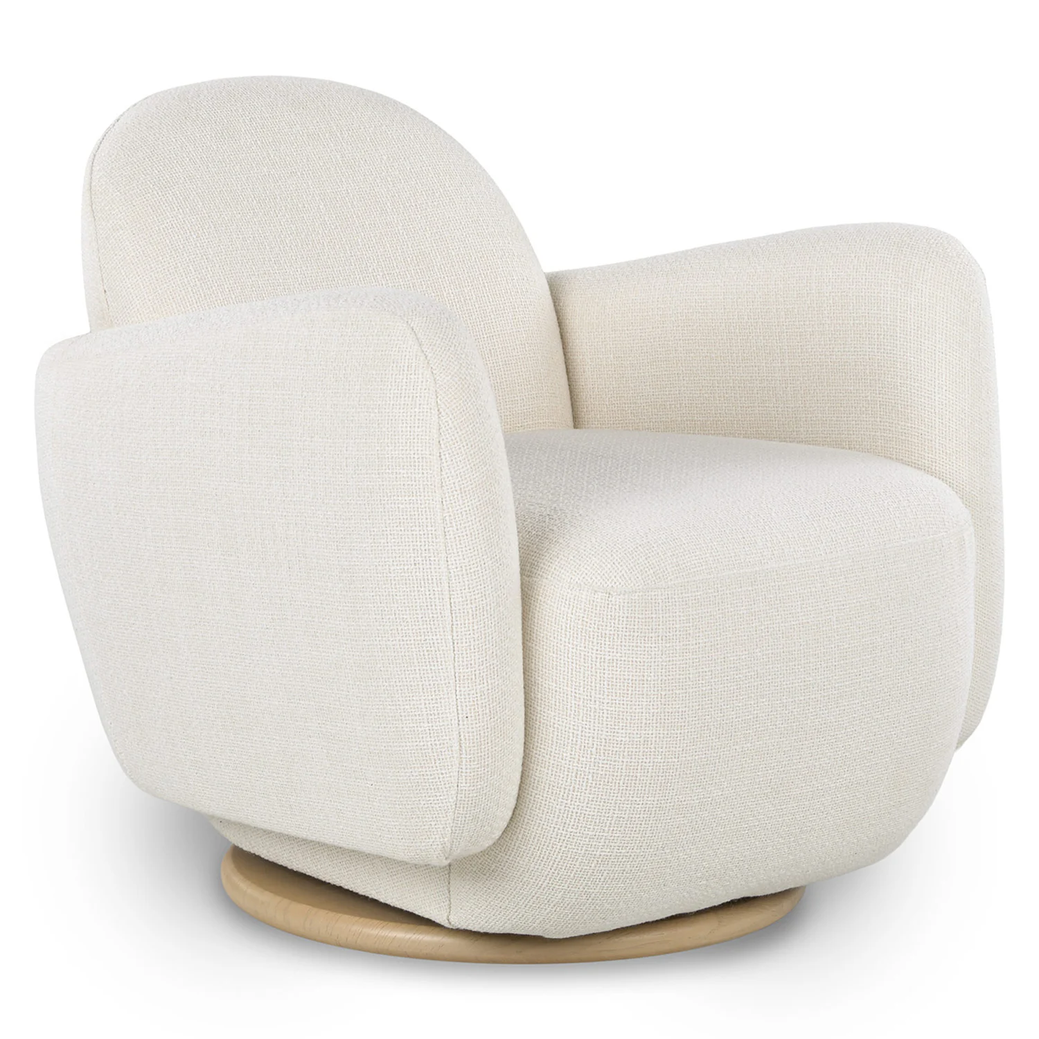 Della 30" Swivel Lounge Chair - Beam White