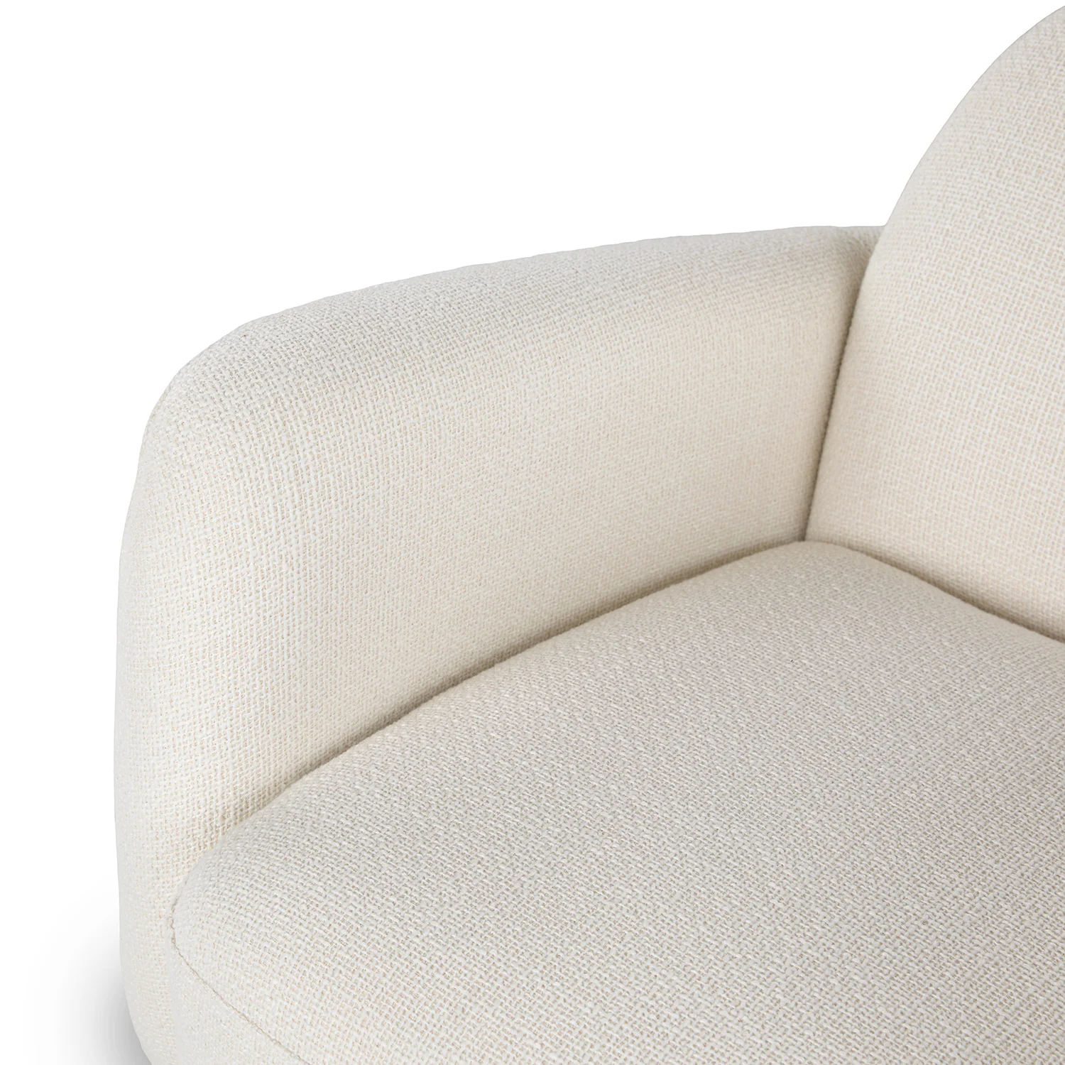 Della 30" Swivel Lounge Chair - Beam White