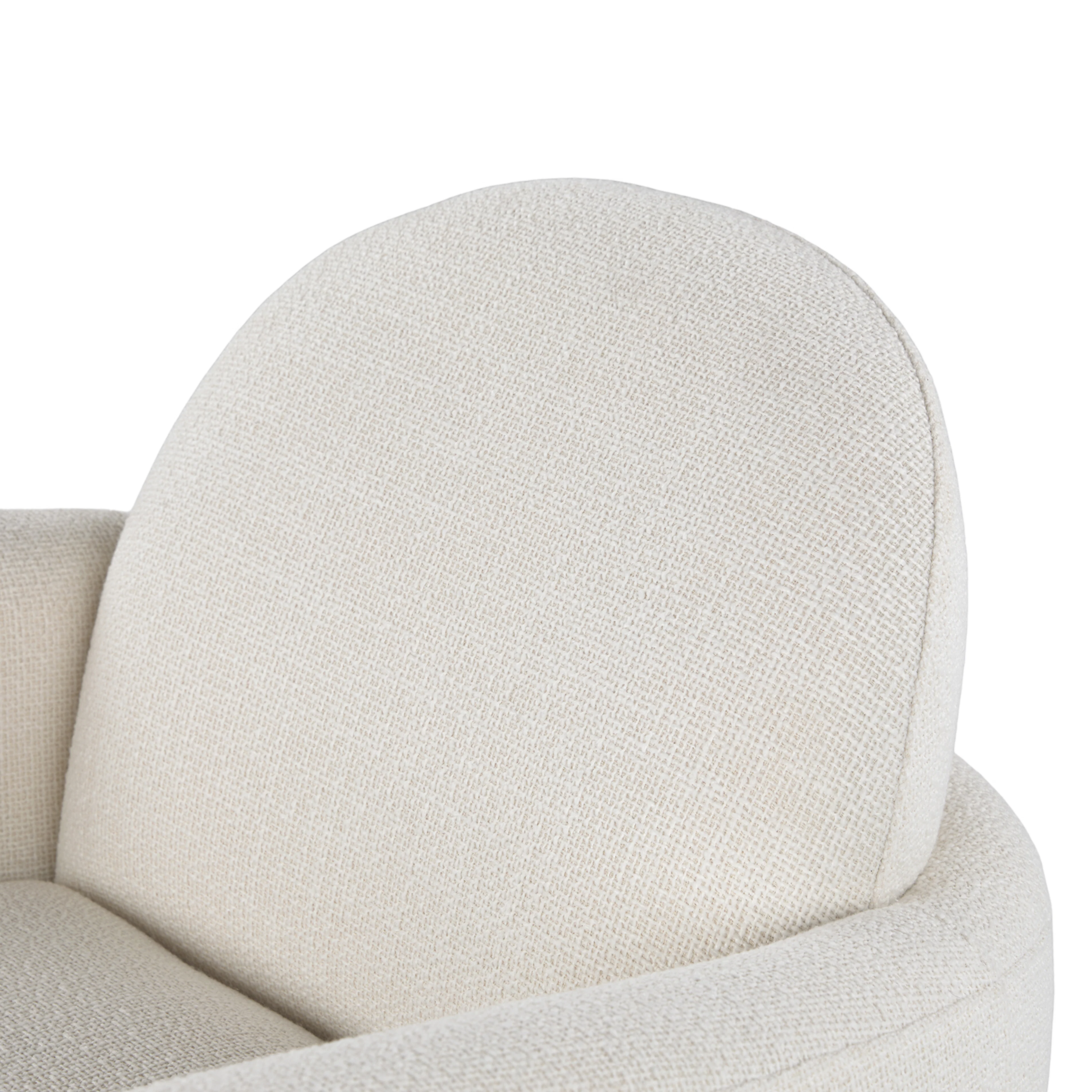 Della 30" Swivel Lounge Chair - Beam White