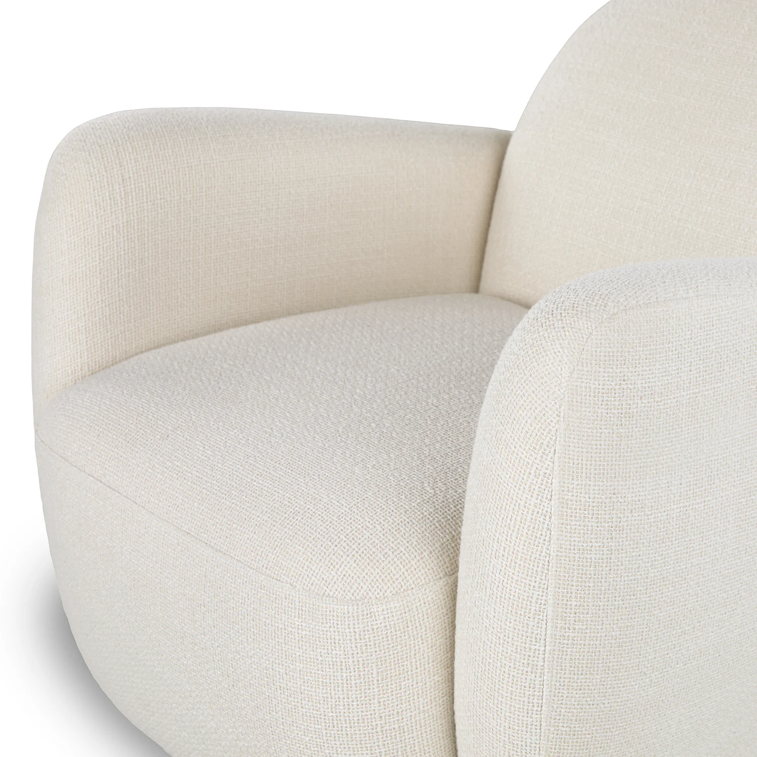 Della 30" Swivel Lounge Chair - Beam White