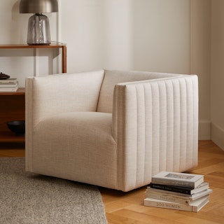 Verena 32" Swivel Lounge Chair - Salt Beige