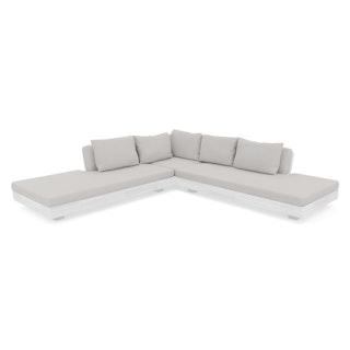 Lubek Outdoor Sectional Cushion Cover Set - Beach Sand