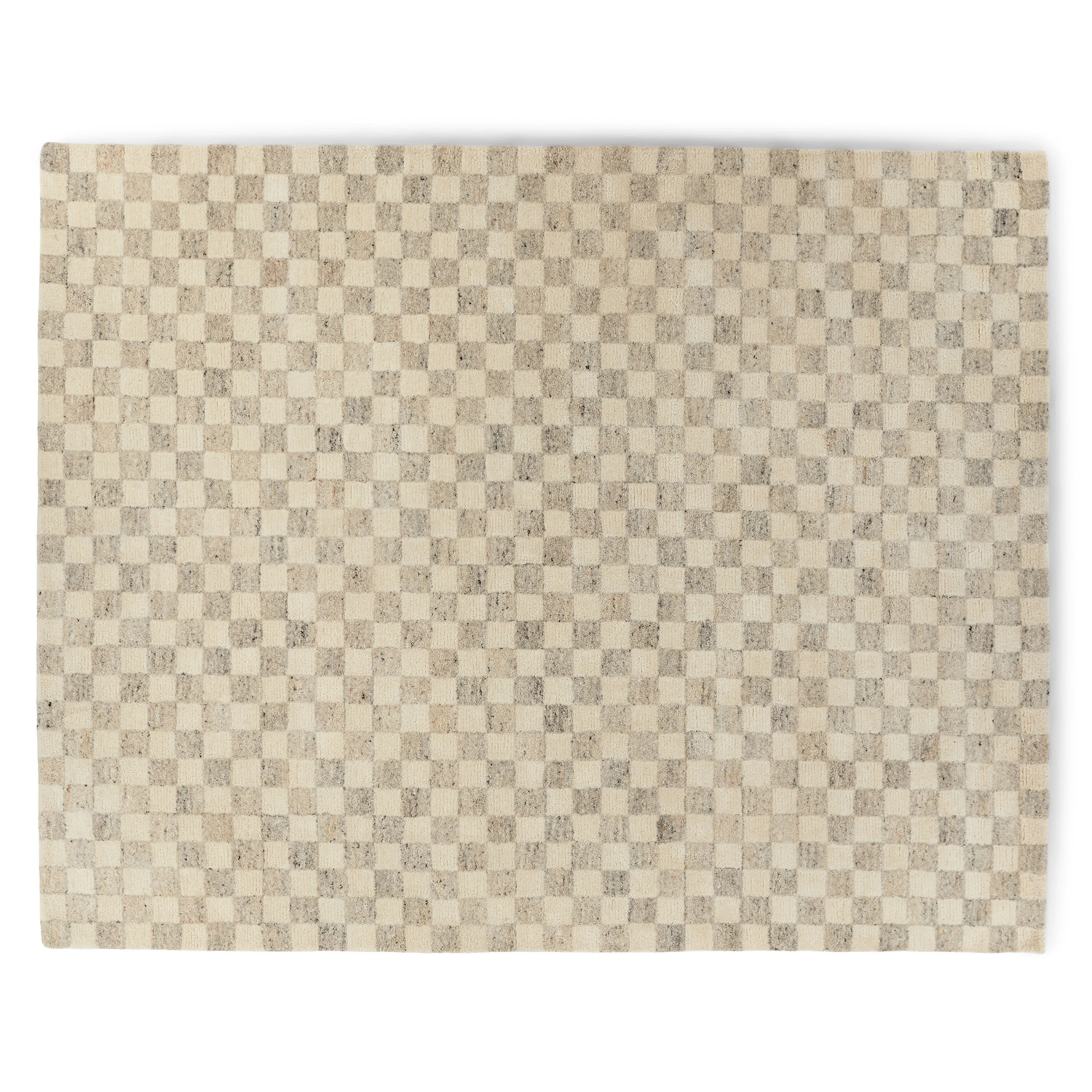 Murray 8 x 10 Wool Rug - Checkered Gray