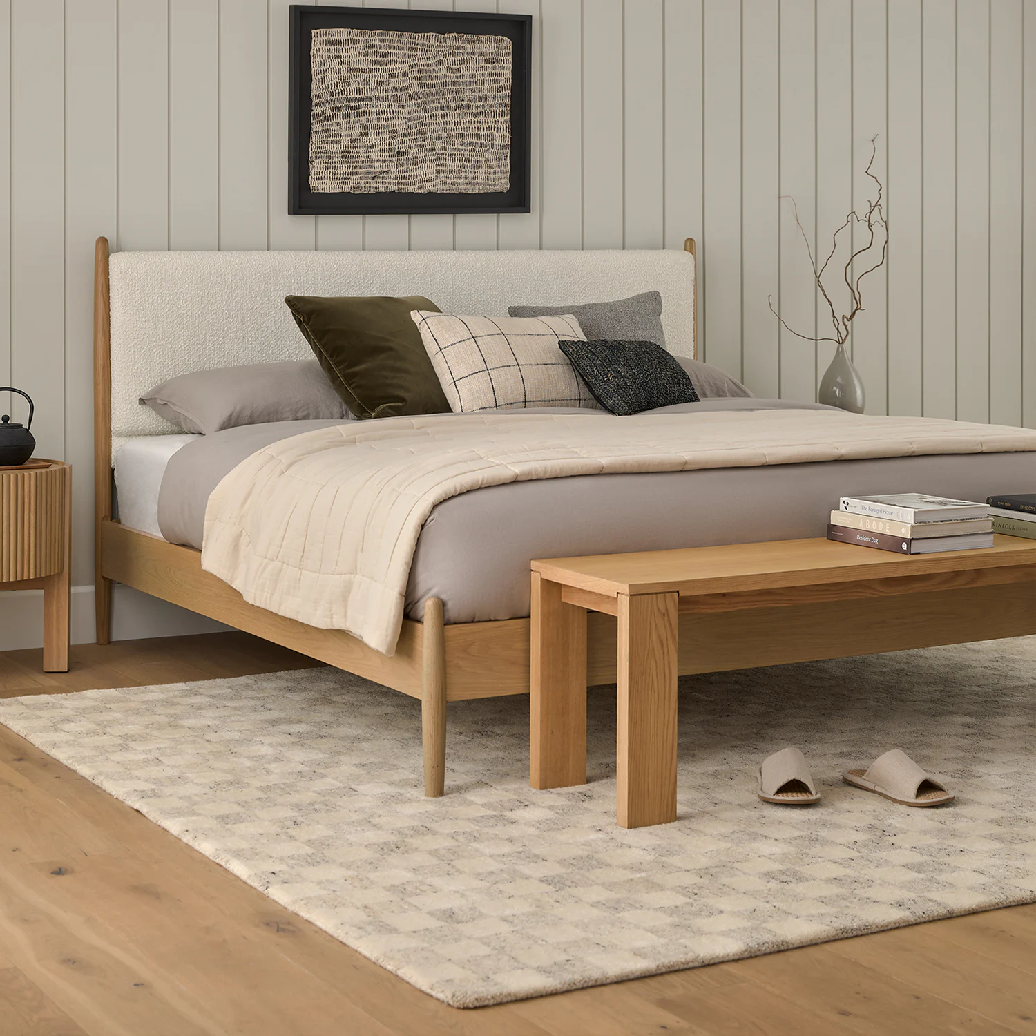 Murray 8 x 10 Wool Rug - Checkered Gray