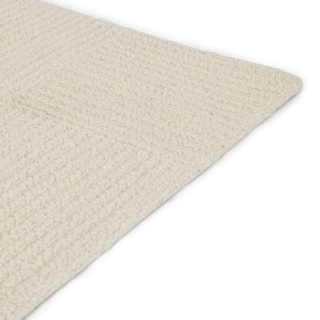 Clyde Ivory Textured Wool Rug, 8' x 10', Grid Pattern | Article