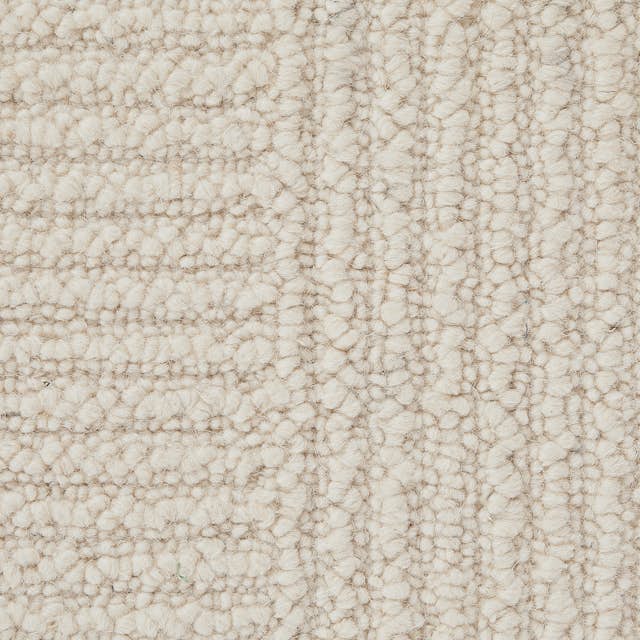 Ivory Grid Textured 9 x 12 Wool Rug Clyde Collection Article