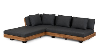 Lubek Slate Gray Low Left Sectional