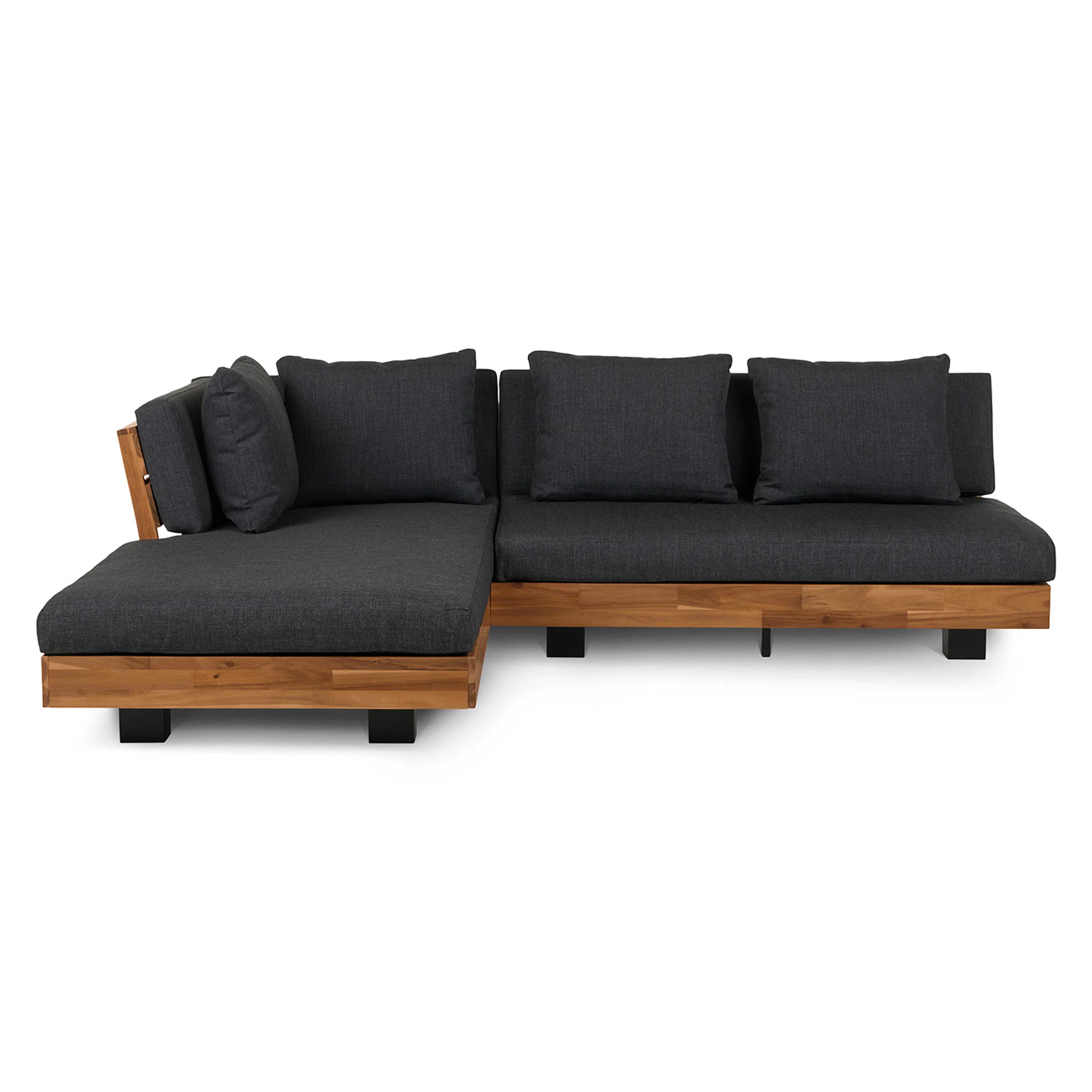 Lubek 82.5" Outdoor Low Left Sectional - Slate Gray