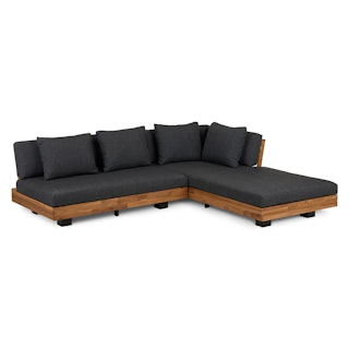 Lubek 82.5" Outdoor Low Right Sectional - Slate Gray