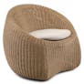Avila 36.5" Outdoor Swivel Chair - Dravite Ivory