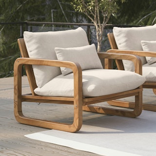 Laholm Dravite Ivory Lounge Chair