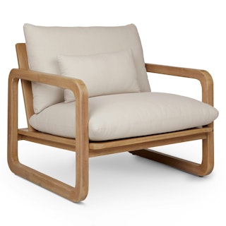 Laholm 36.5" Outdoor Lounge Chair - Dravite Ivory