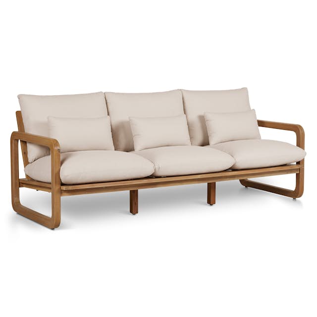 Laholm 88" Outdoor Sofa - Dravite Ivory | Stylish & Durable