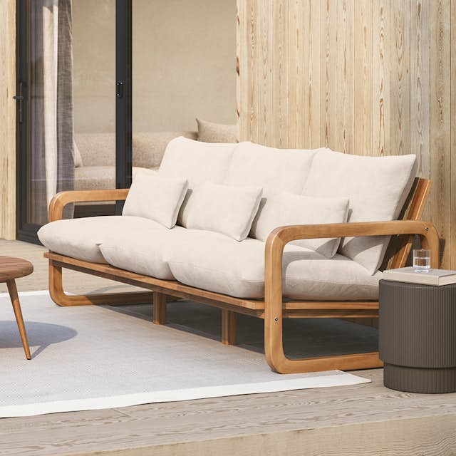 Laholm 88" Outdoor Sofa - Dravite Ivory | Stylish & Durable